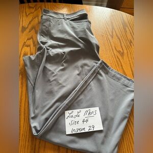 Lulu Mens Gray Performance Pants ABC
